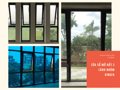NHÀ BỀN ĐẸP VỚI CỬA SỔ MỞ HẤT 2 CÁNH NHÔM XINGFA