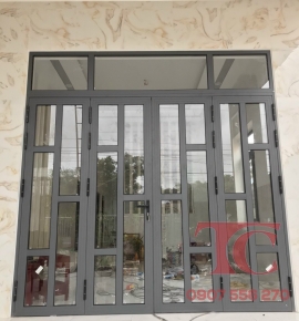 CỬA ĐI 2 CÁNH NHÔM KÍNH